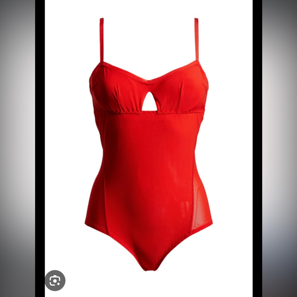 NWT Under The Wire Bodysuit In Blood Orange